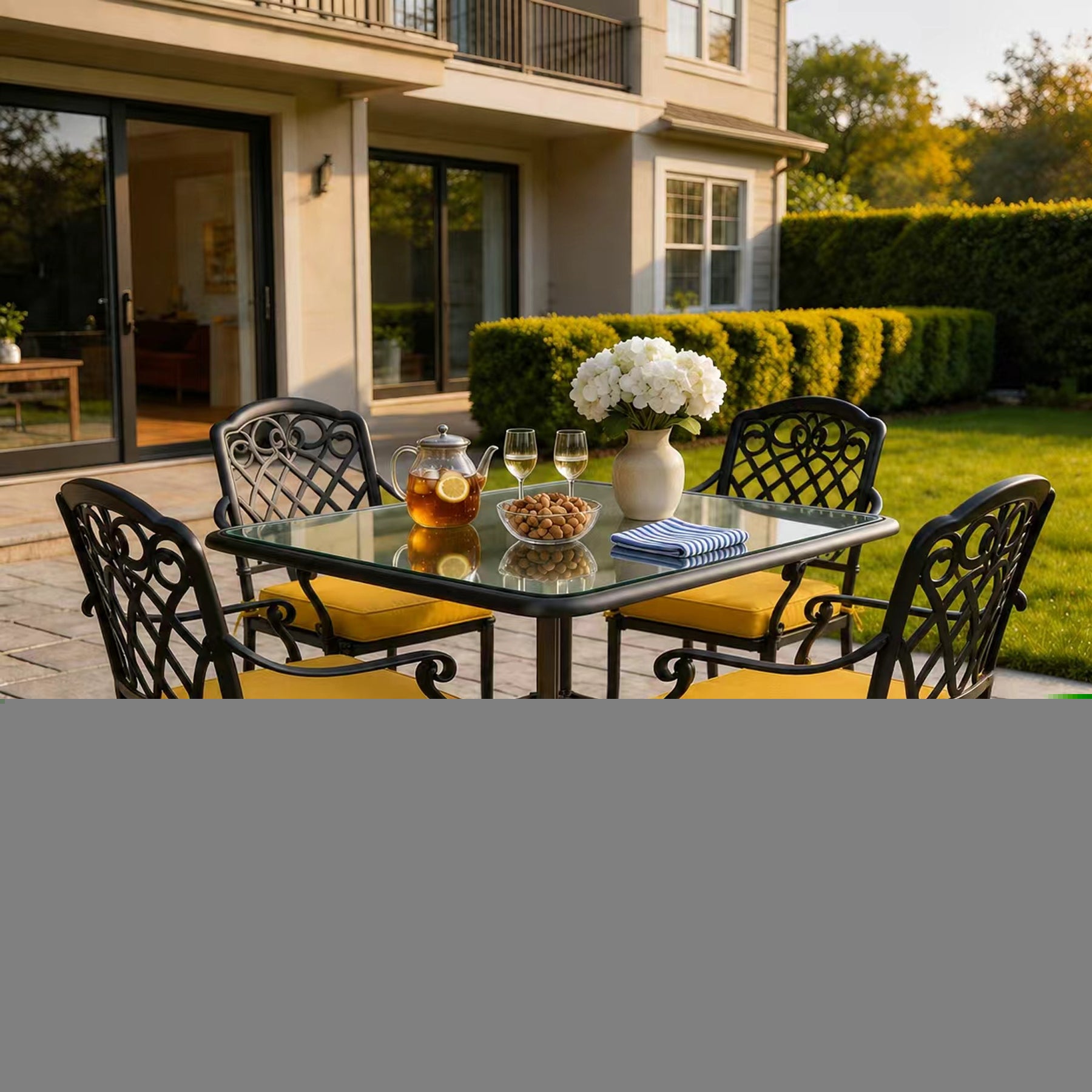 GoodGoods Outdoor Seat Cushion 22x22 in - Yellow - image 3