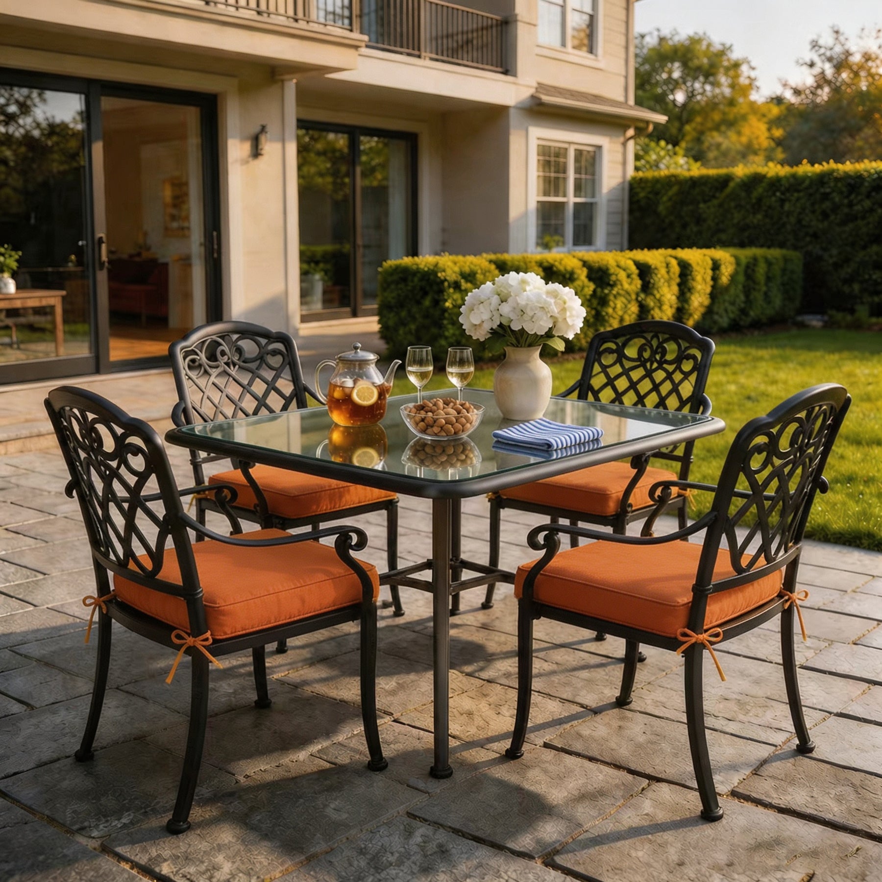 GoodGoods Outdoor Seat Cushion 22x22 in - Orange - image 8