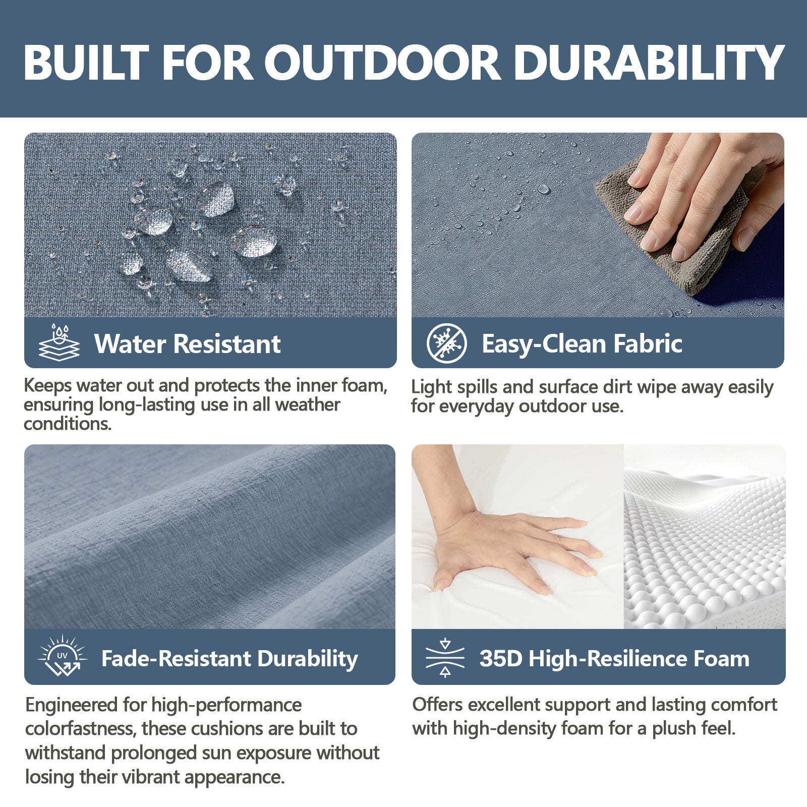 GoodGoods Premium Sunbrella® Deep Seat Cushion 2 Packs
