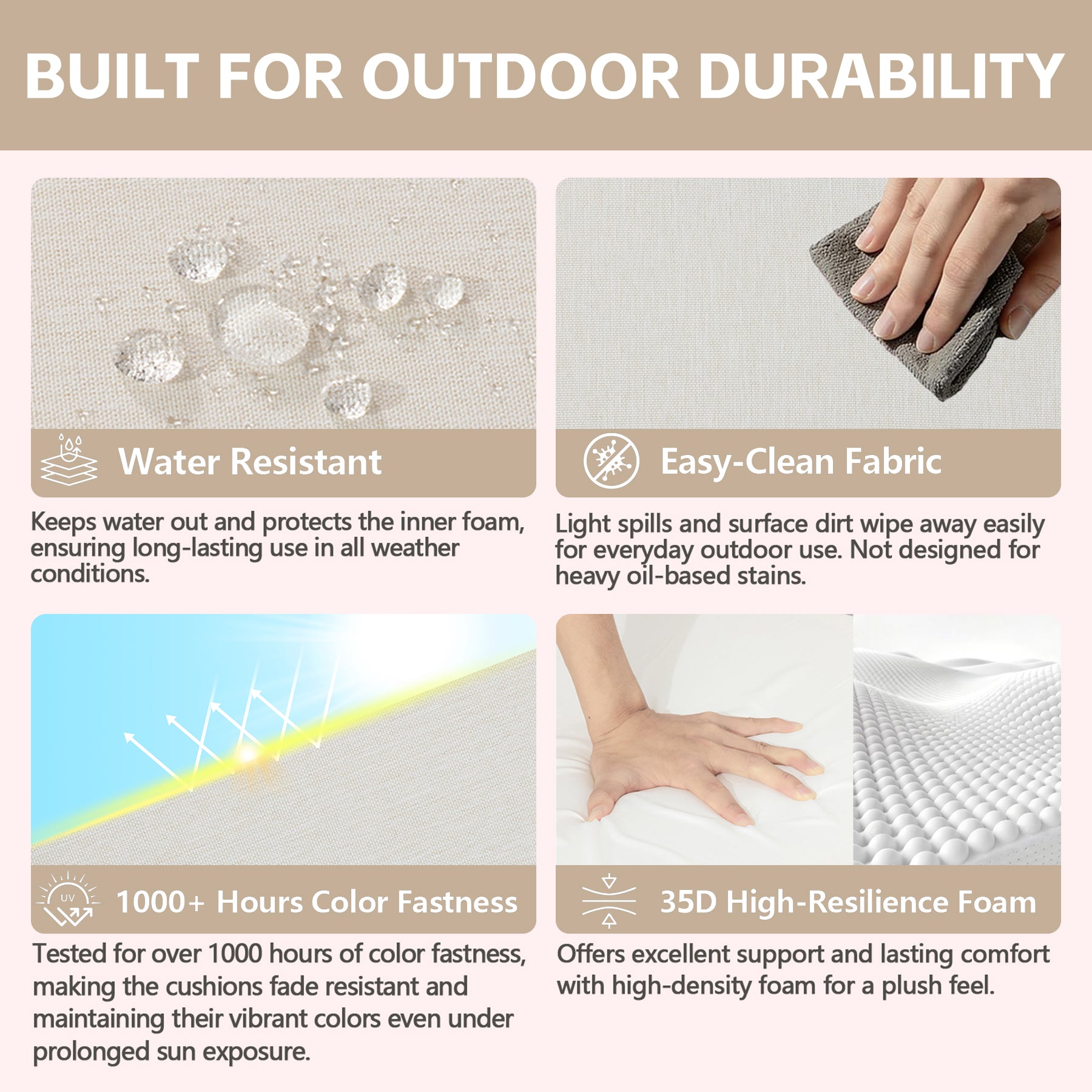 GoodGoods Seat Cushion 20x20 in 2 Pads