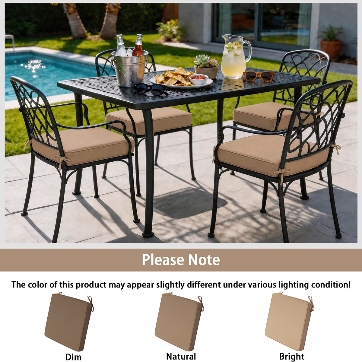 Goodgoods N Outdoor Seat Cushion 20x20 in - Brown
