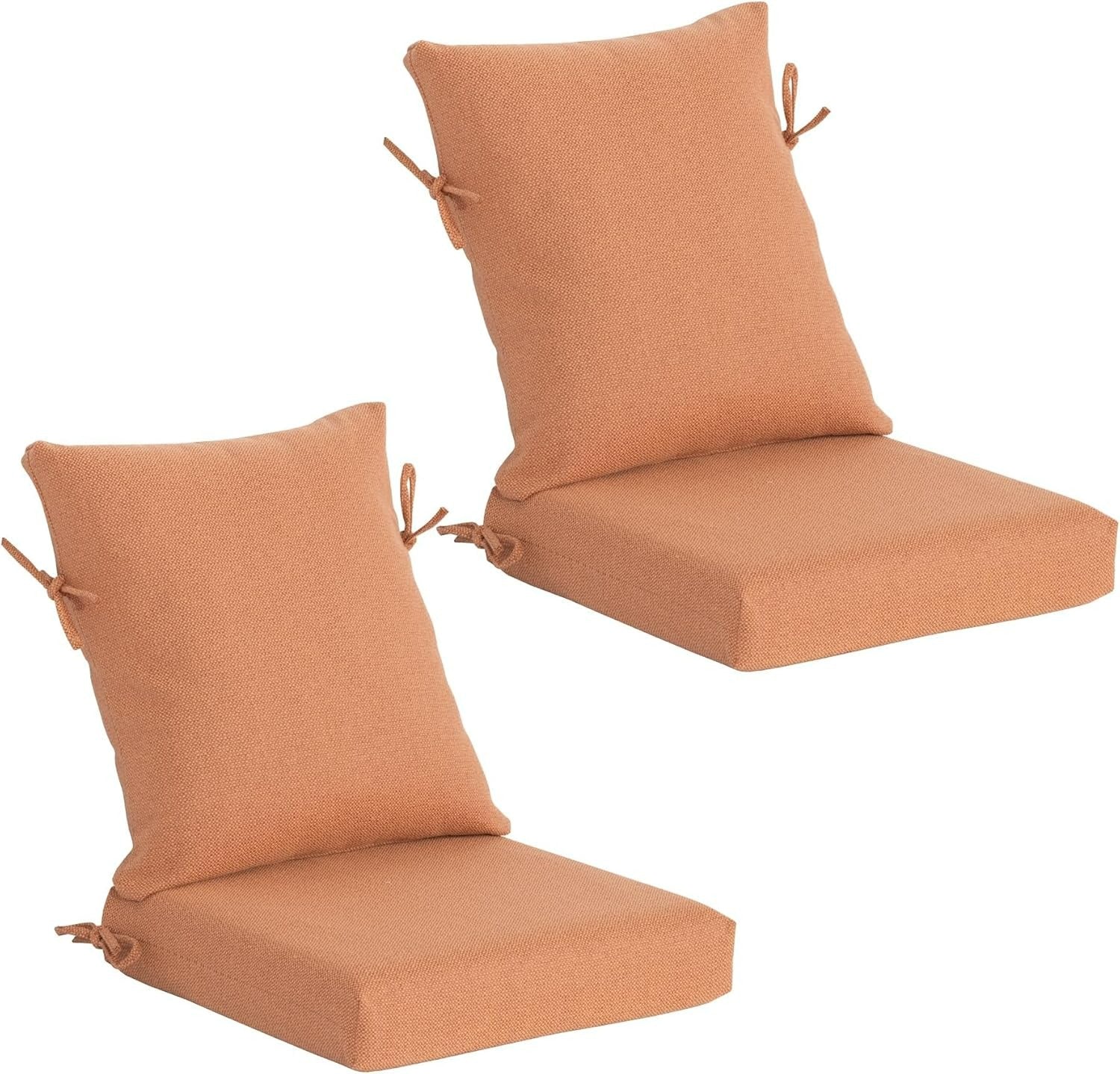 The Sun-Kissed Lounge Cushion Pair 20x20 in 2 Pads- Tangerine