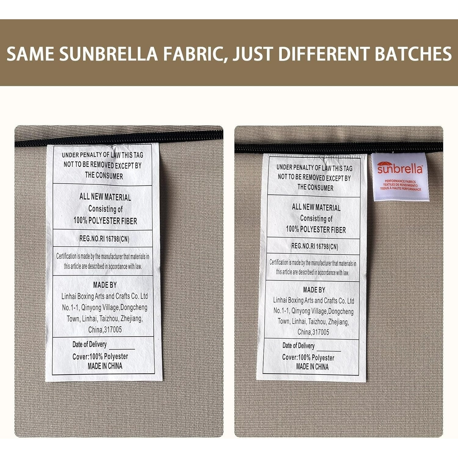 GoodGoods Premium Sunbrella® Deep Seat Cushion 25x25 in 2 Packs  - Beige