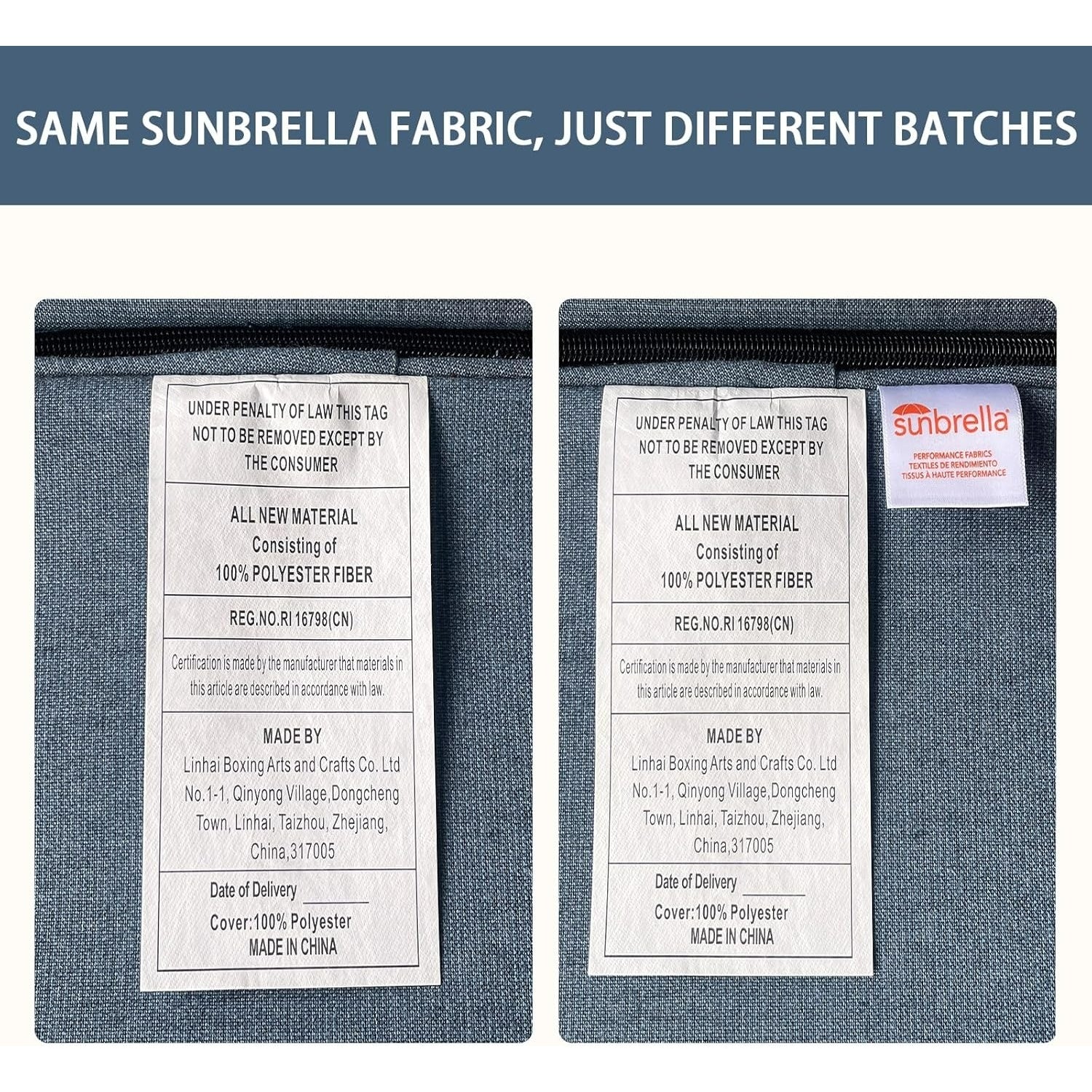 GoodGoods Premium Sunbrella® Deep Seat Cushion 25x25 in 2 Packs  - Denim